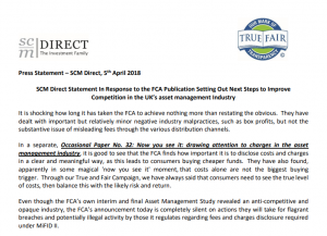 Emailing SCM Direct Press Release re FCA Asset Management Publications 5 April 18