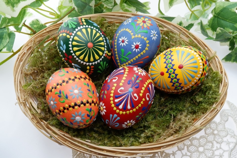 Basket of Easter eggs
